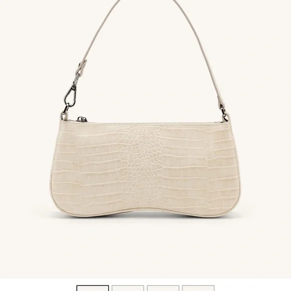 Eva Shoulder Handbag - Ivory Croc - Picture 1 of 6